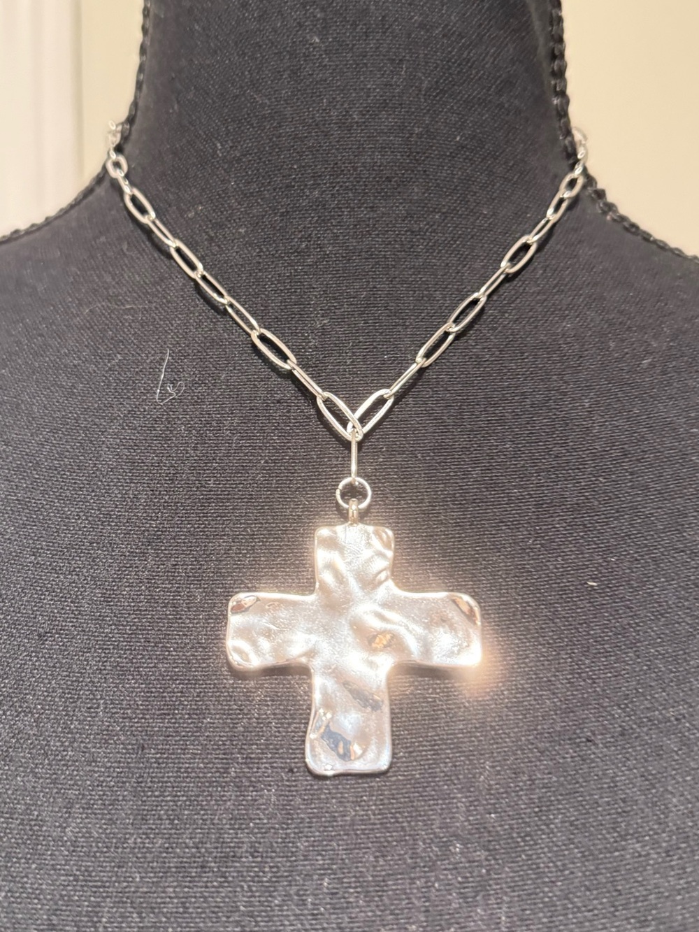 Cross Necklace handmade by Sweet P stainless steel 17” with extendar.